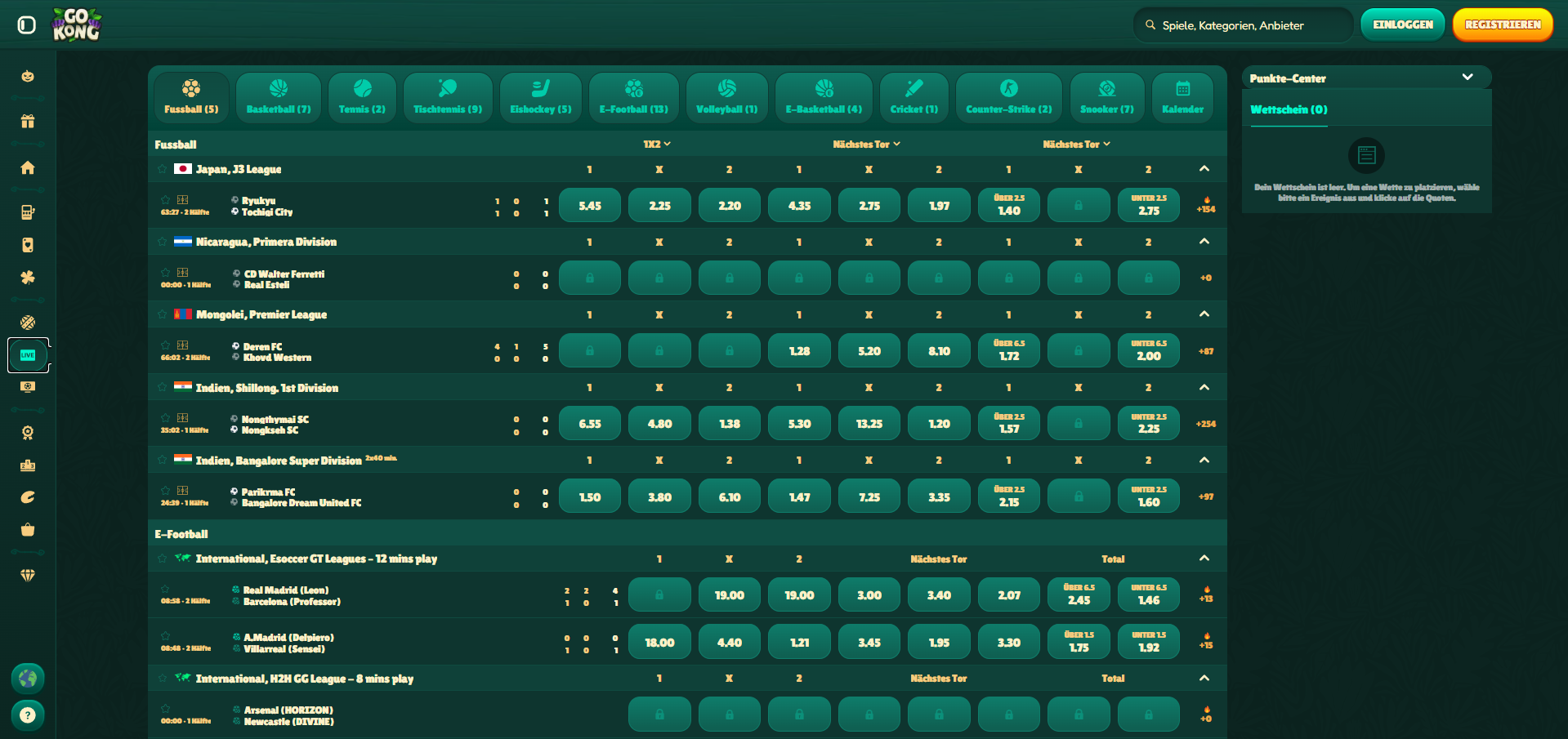 GoKong Casino Live Wetten