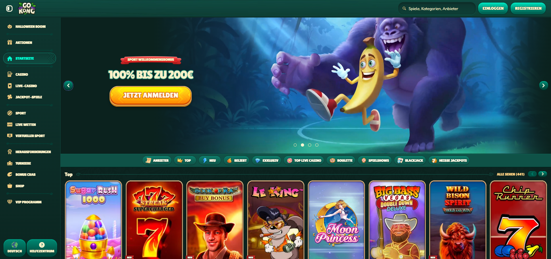GoKong Casino Sportbonus