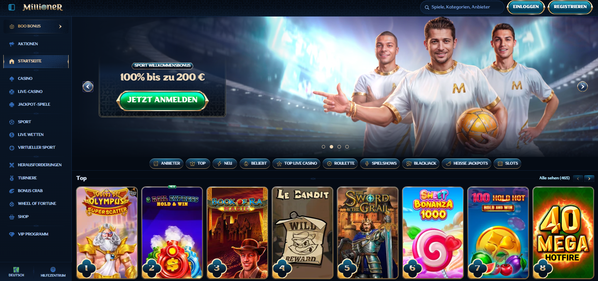 Millioner Casino Sportbonus