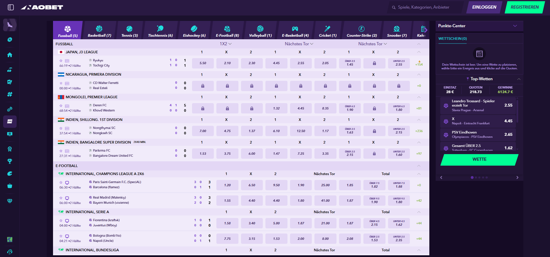 Naobet Casino Live Wetten